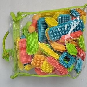 Bristle Blocks with clear tote bag